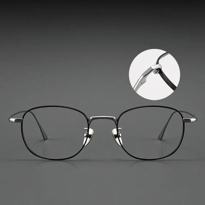 R&amp;z - Round Pure Titanium Mens Glasses Frame