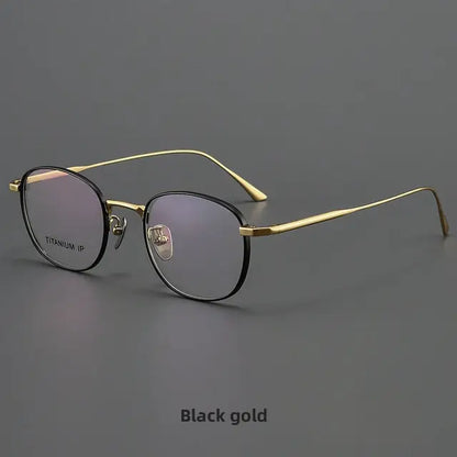 R&amp;z - Round Pure Titanium Mens Glasses Frame - WHITE