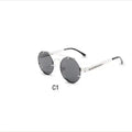 R&z - Round Steampunk Sunglasses - Black grey