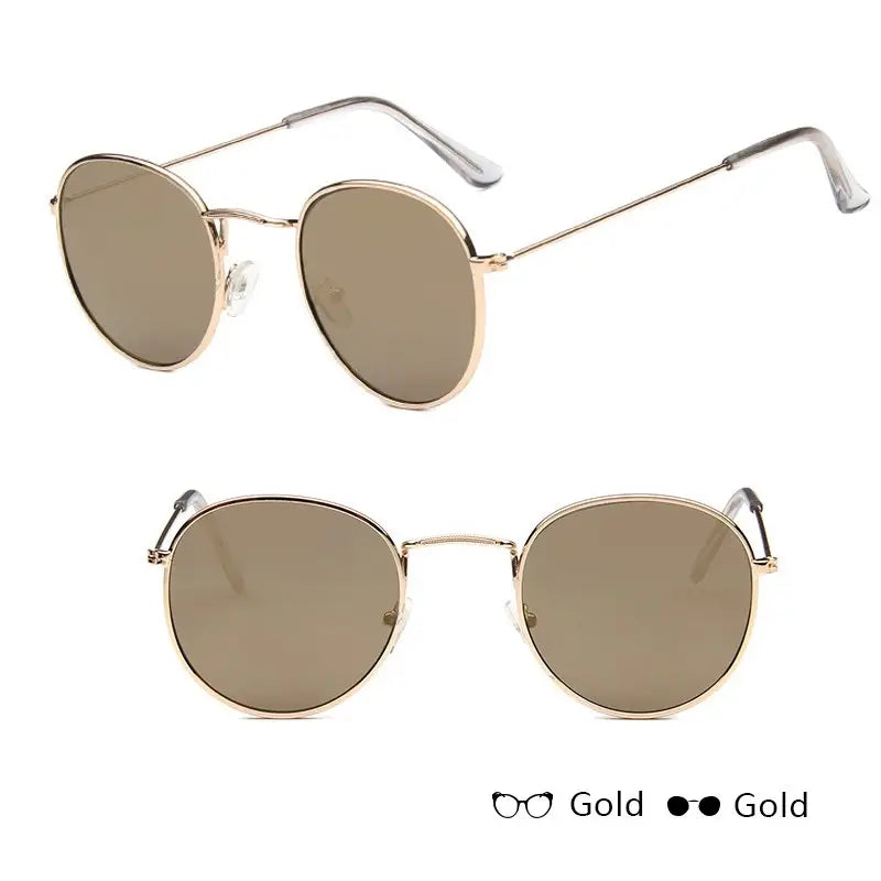 R&z - Round Sunglasses for All Occasions - Gold + gold