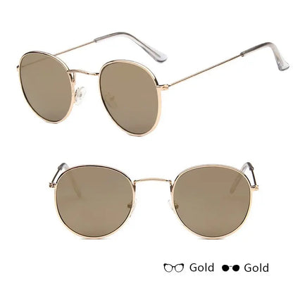 R&amp;z - Round Sunglasses for All Occasions - Gold + gold