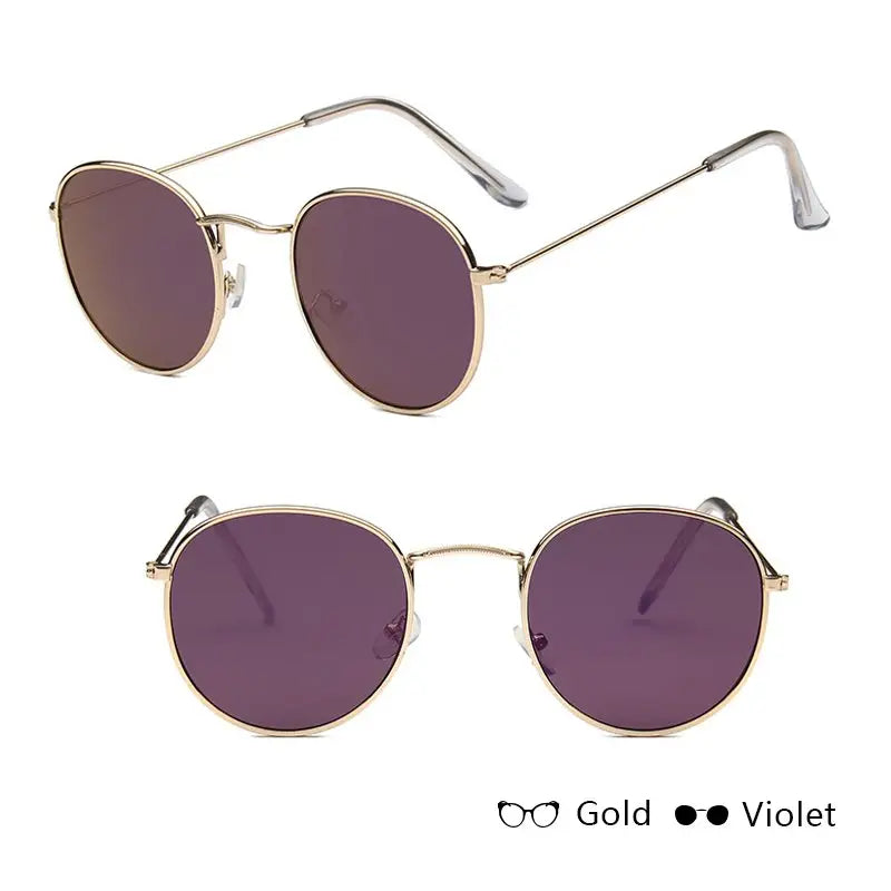 R&z - Round Sunglasses for All Occasions - Gold + Purple