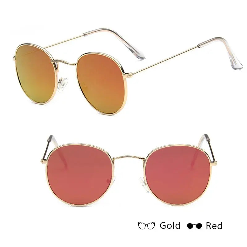 R&z - Round Sunglasses for All Occasions - Gold + Red