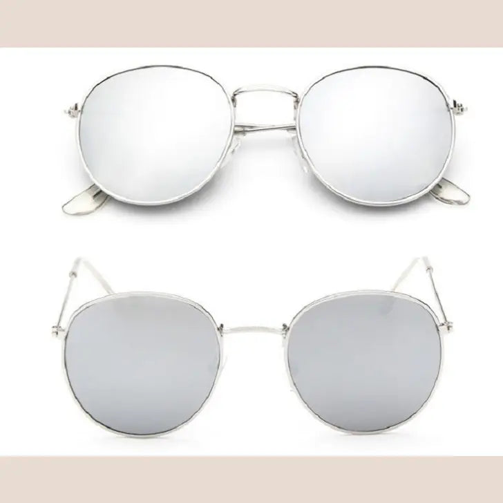 R&z - Round Sunglasses for All Occasions - Silver + Silver
