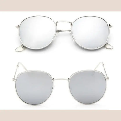 R&amp;z - Round Sunglasses for All Occasions - Silver + Silver