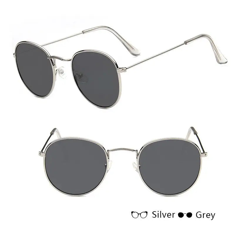R&z - Round Sunglasses for All Occasions - Silver + gray