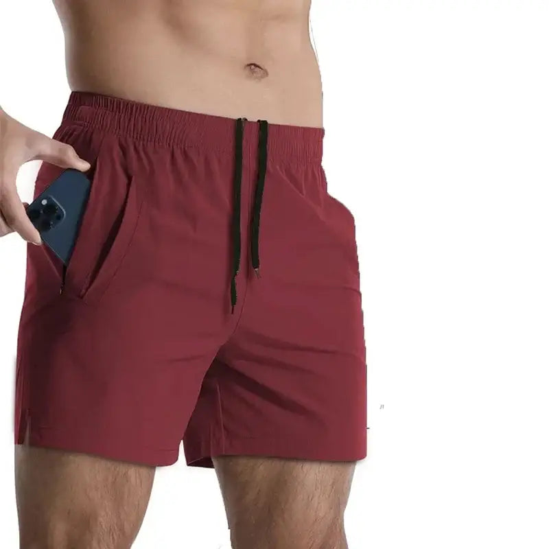 R&z - Running Shorts Men Gym Fitness Sport Shorts - Red / EurUs M