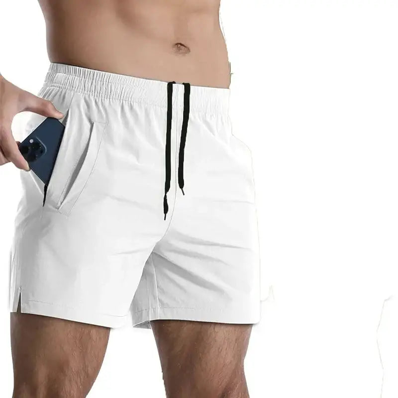 R&z - Running Shorts Men Gym Fitness Sport Shorts - WHITE / EurUs S