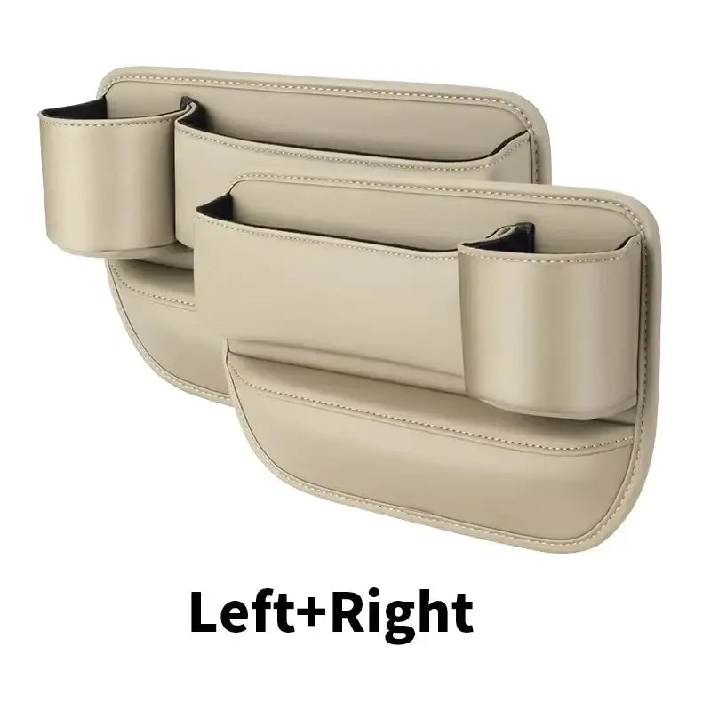 R&z - Seat Gap Organizer Storage Box Pocket Universal Wallet Keys Card - beige 1pair