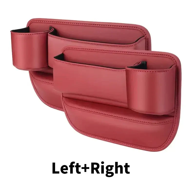 R&z - Seat Gap Organizer Storage Box Pocket Universal Wallet Keys Card - red 1pair