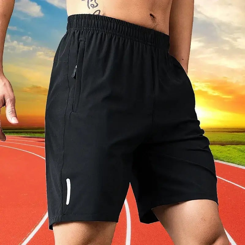 R&z - Short Pants Breathable Drawstring Quick Dry Running Sports Shorts Men Jogging