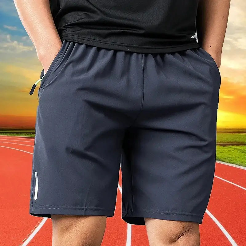 R&z - Short Pants Breathable Drawstring Quick Dry Running Sports Shorts Men Jogging