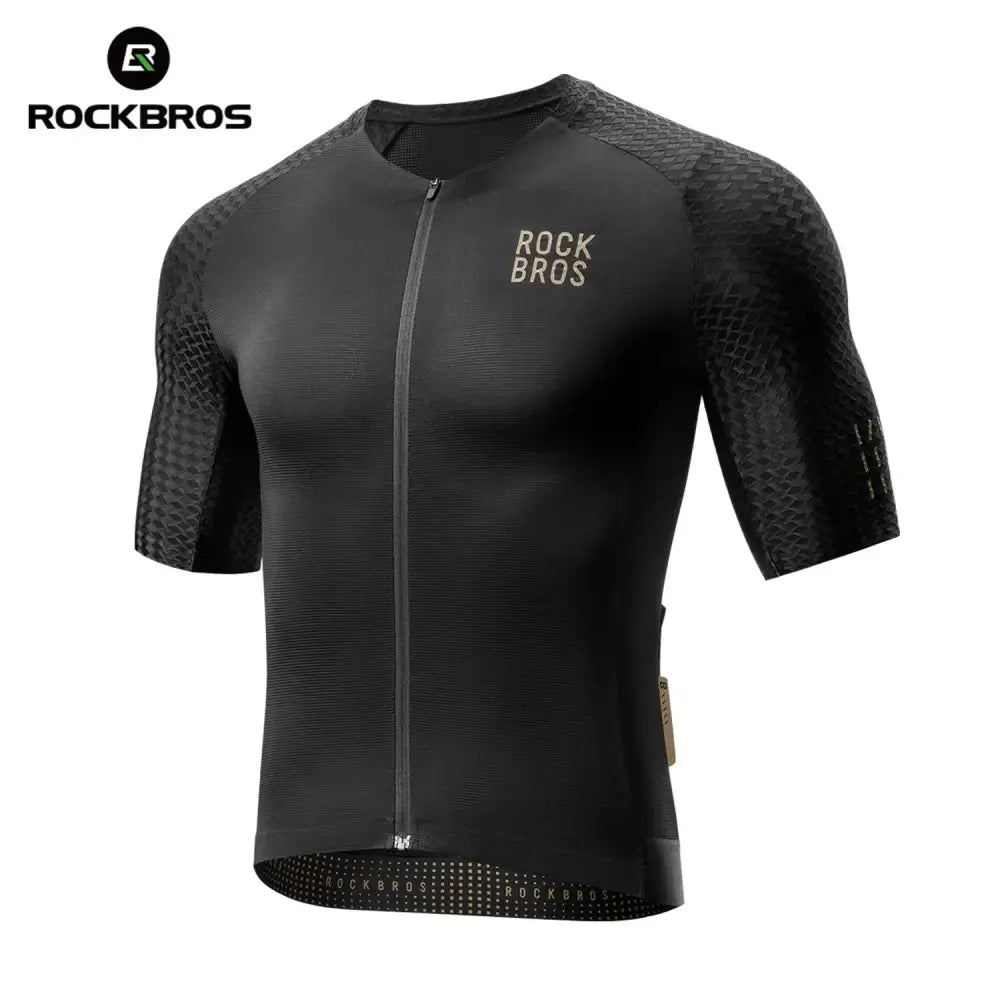 R&z - Short Sleeve Breathable Bike Clothing Road Bike T-shirt Sport Shorts Sleeve Bicycle Short Sleeve - YDDX011 Black