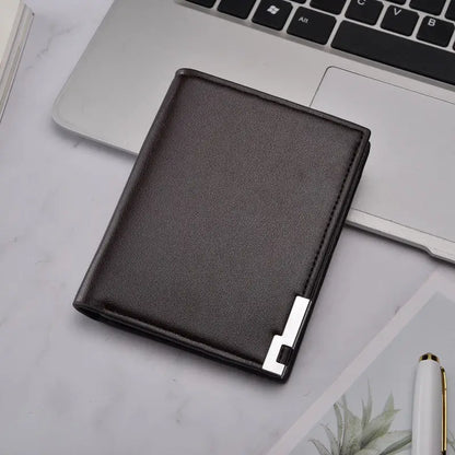 R&amp;z - Short Wallets - Business PU Leather Clutch Wallets - Brown