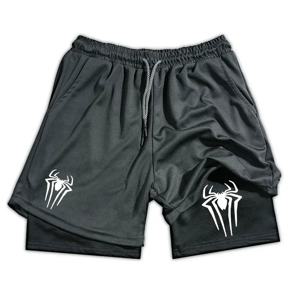 R&z - Shorts Men Spider Printed GYM Casual