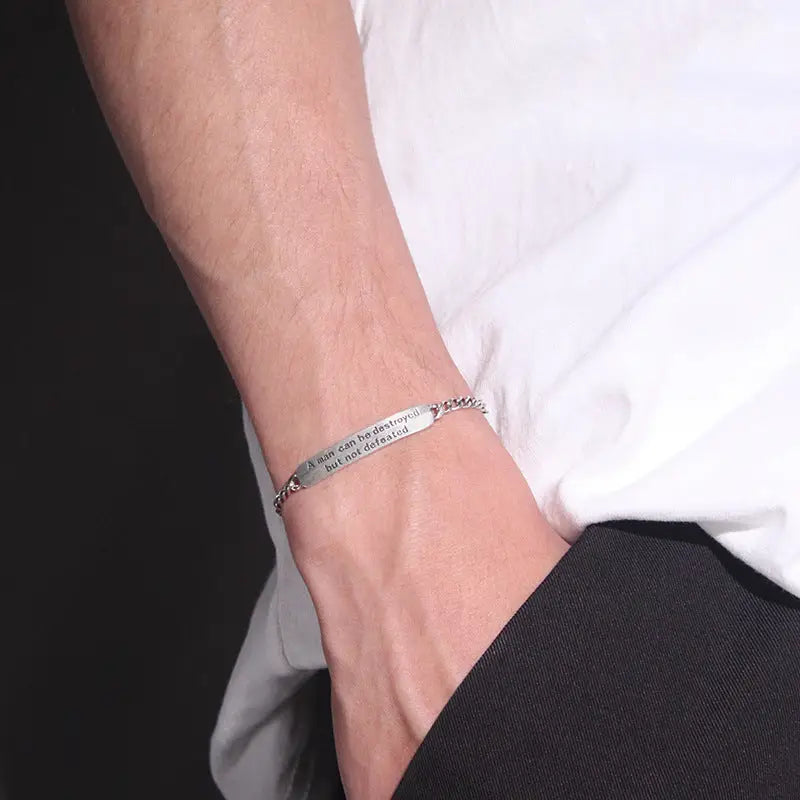 R&Z - Silver Bracelet for Men’s Fashion - New Silver - R&z - Accessories