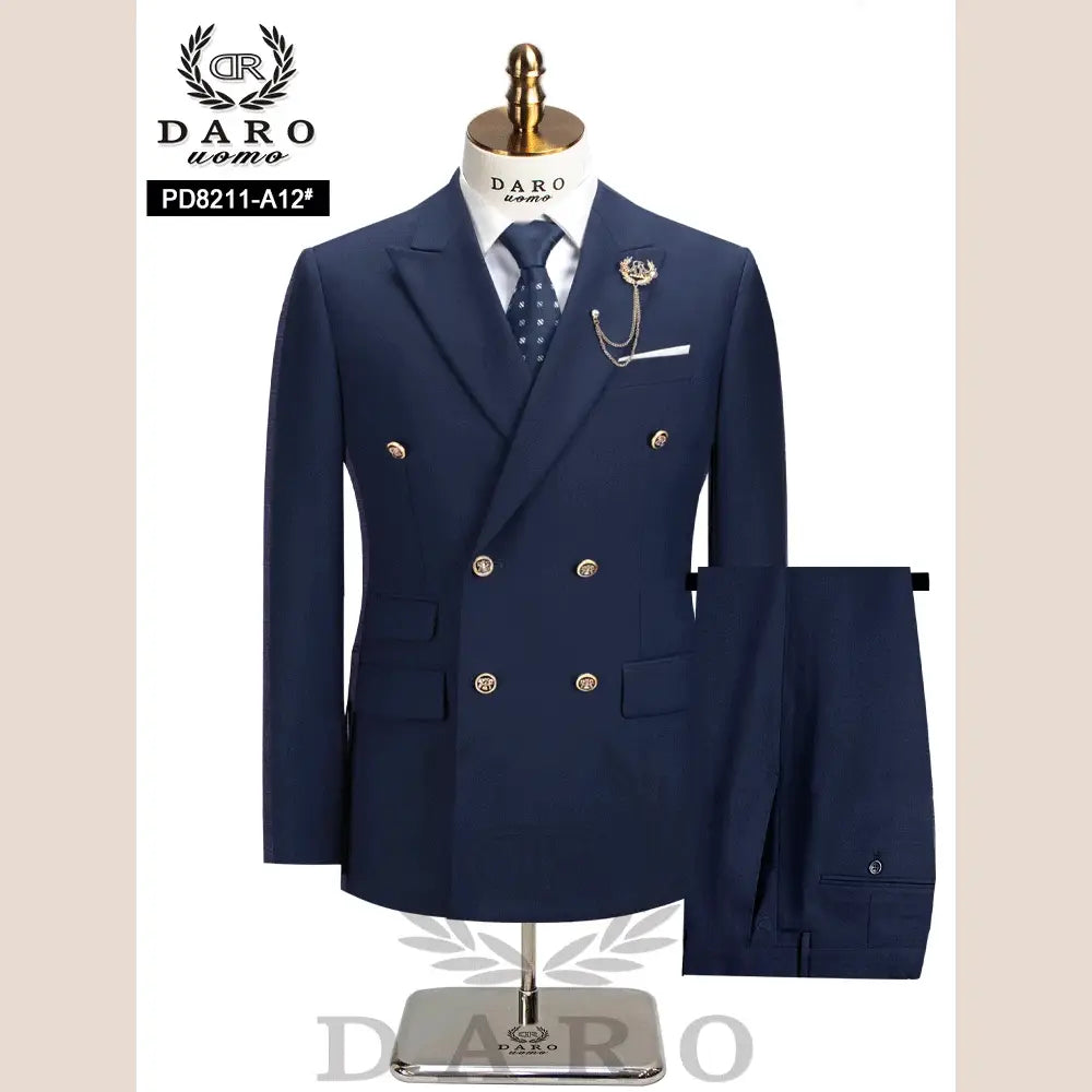R&z - Slim Fit Formal Business Work Wear Suits 2Pcs Set (Jacket + Pants) - PD8211-A12 / XXL - Executive Business Wear