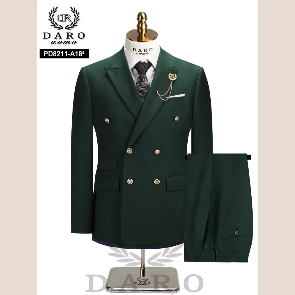R&z - Slim Fit Formal Business Work Wear Suits 2Pcs Set (Jacket + Pants) - PD8211-A18 / M - Executive Business Wear