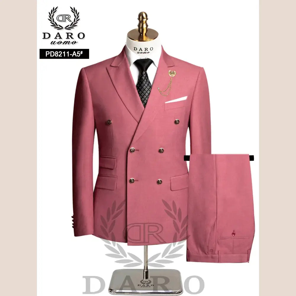 R&z - Slim Fit Formal Business Work Wear Suits 2Pcs Set (Jacket + Pants) - PD8211-A5 / S - Executive Business Wear