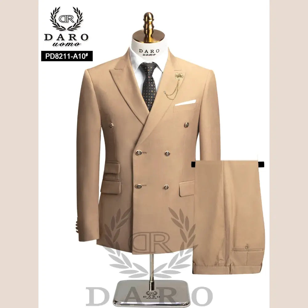 R&z - Slim Fit Formal Business Work Wear Suits 2Pcs Set (Jacket + Pants) - PD8211-A10 / XXL - Executive Business Wear