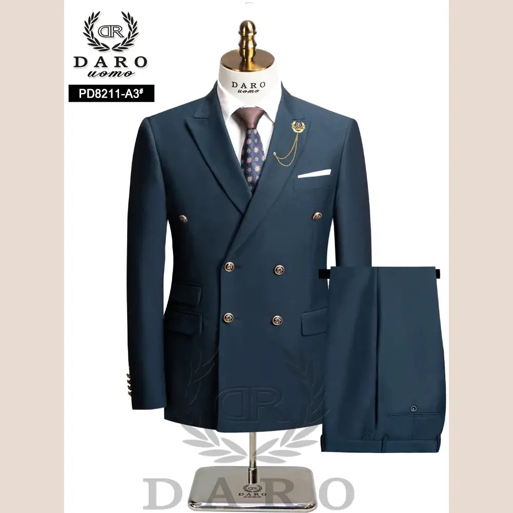 R&z - Slim Fit Formal Business Work Wear Suits 2Pcs Set (Jacket + Pants) - PD8211-A3 / XL - Executive Business Wear