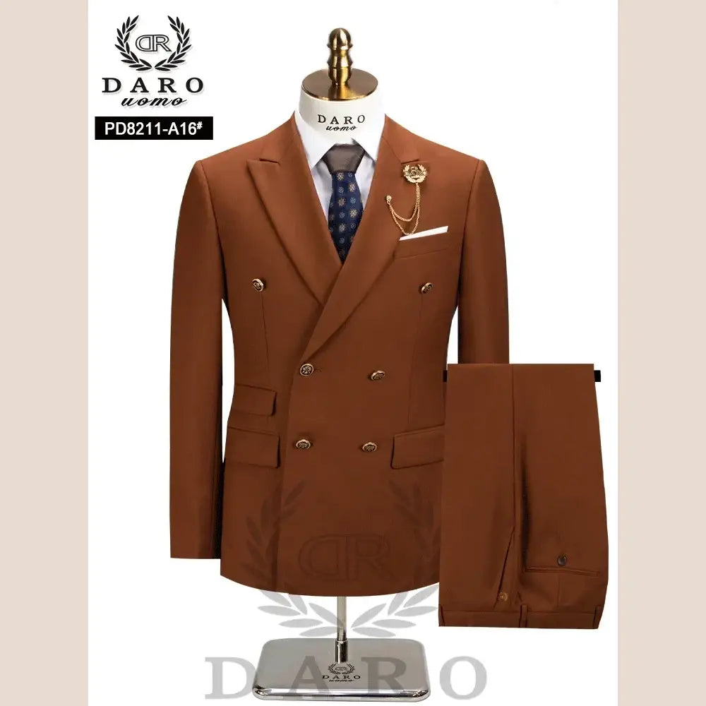 R&z - Slim Fit Formal Business Work Wear Suits 2Pcs Set (Jacket + Pants) - PD8211-A16 / S - Executive Business Wear