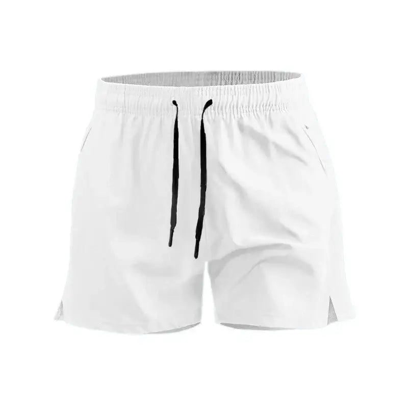 R&z - Sport Workout Shorts Quick Dry Athletic Shorts Lightweight Running Shorts with Pockets Gym Beach Pants - White