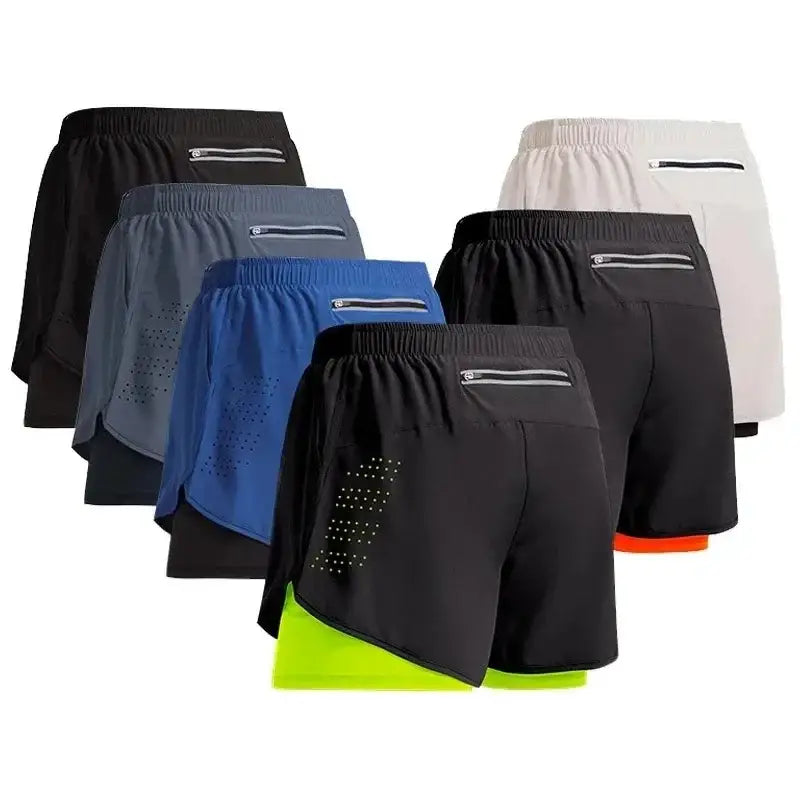 R&z - Sportswear 2 In 1 Short Summer Gym Running Shorts