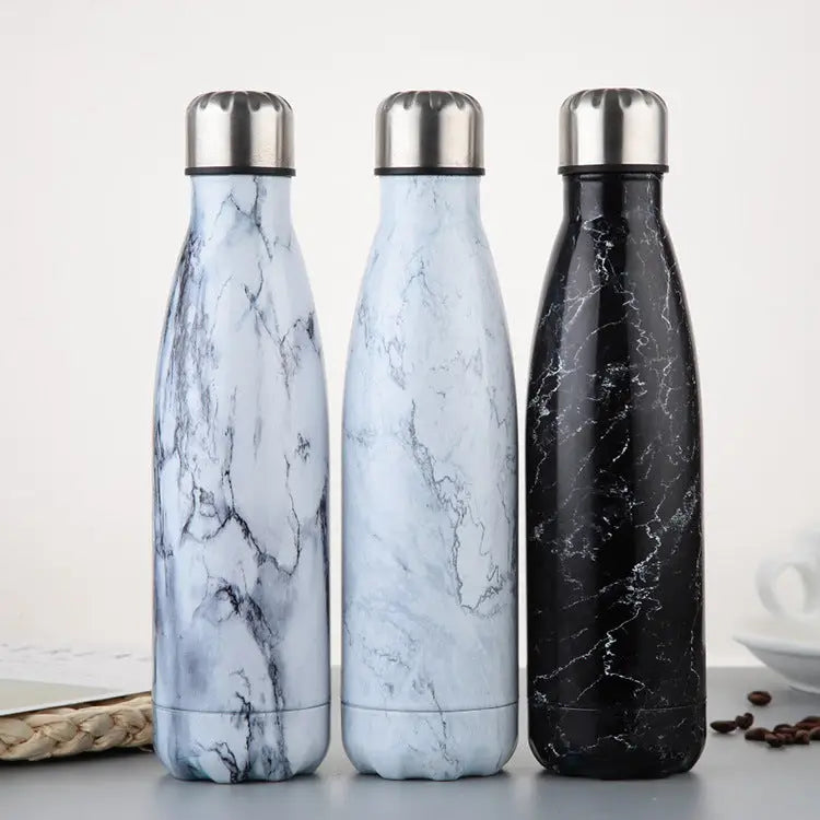 R&z - Stainless Steel Marble Sport Bottle