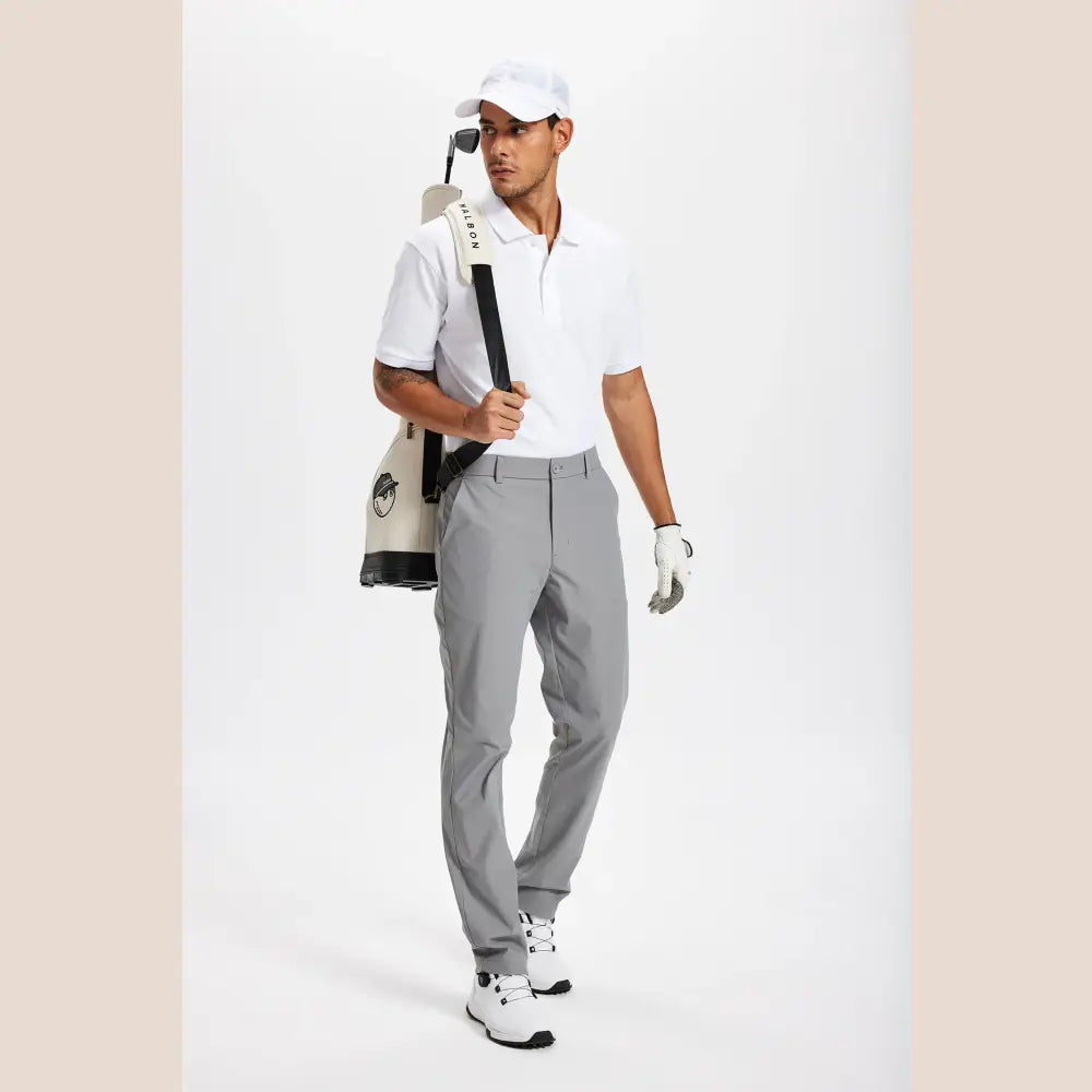 R&z - Stretch Work Dress Pants Slim Straight Lightweight Quality Business Trousers Casual Suit Pants - Men’s Pants