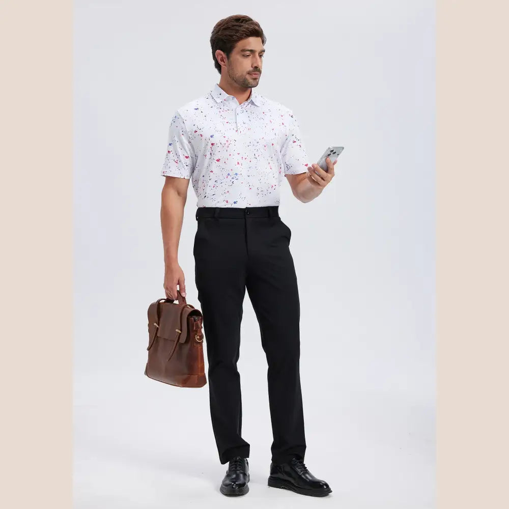 R&z - Stretch Work Dress Pants Slim Straight Lightweight Quality Business Trousers Casual Suit Pants - Men’s Pants