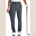 R&z - Stretch Work Dress Pants Slim Straight Lightweight Quality Business Trousers Casual Suit Pants - Darkgrey / L30