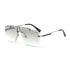 R&Z - Stylish Men’s Sunglasses Frameless Square Design - Gold green