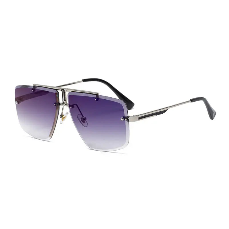 R&Z - Stylish Men’s Sunglasses Frameless Square Design - Gold tea