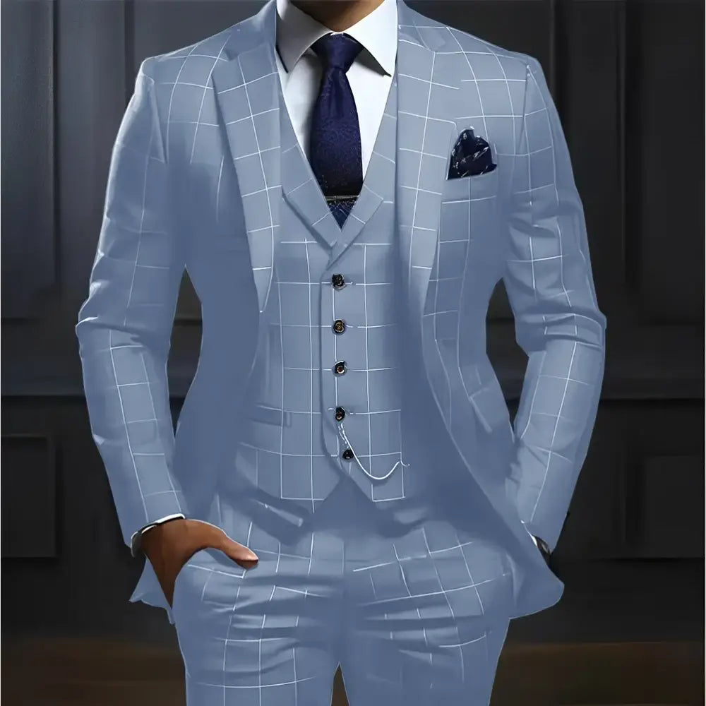 R&z - Suit Formal Business Work Clothes Party Groom Wedding Tuxedo Custom Color XS-5XL Suit Men - Executive Business