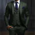 R&z - Suit Formal Business Work Clothes Party Groom Wedding Tuxedo Custom Color XS-5XL Suit Men - green / custom made
