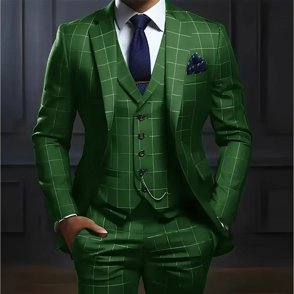 R&z - Suit Formal Business Work Clothes Party Groom Wedding Tuxedo Custom Color XS-5XL Suit Men - light green / XL