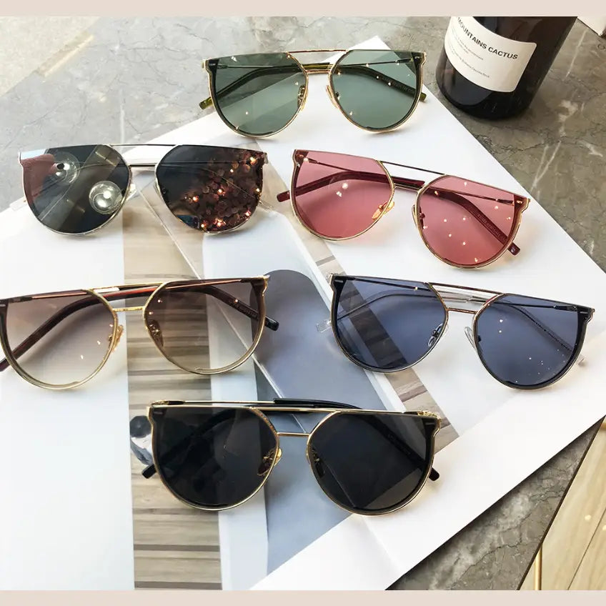 R&z - Sunglasses with Semi-Framed Edge Design