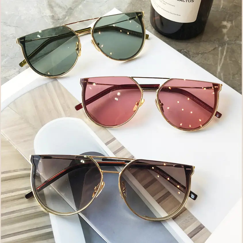 R&z - Sunglasses with Semi-Framed Edge Design