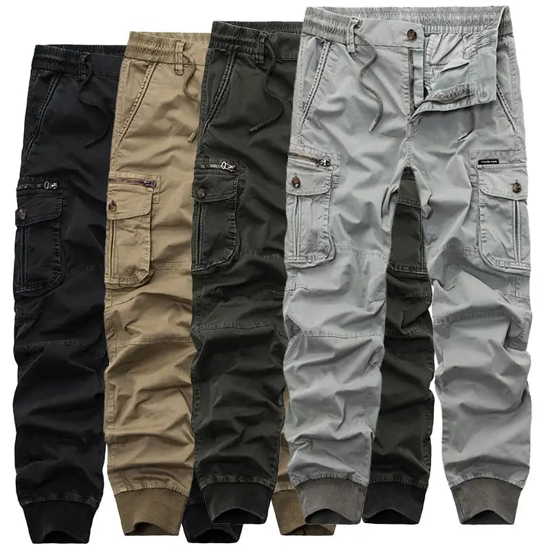R&Z - Tethered Elastic Waist Casual Cargo Pants