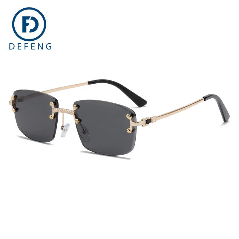 R&Z Trand - Rimless Gradient Sunglasses C1745 - C1 gold frame Black gray sheet
