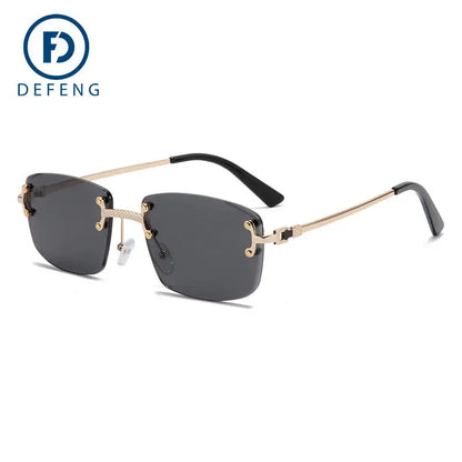 R&amp;Z Trand - Rimless Gradient Sunglasses C1745 - C1 gold frame Black gray sheet