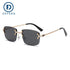 R&Z Trand - Rimless Gradient Sunglasses C1745 - C1 gold frame Black gray sheet
