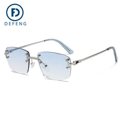 R&amp;Z Trand - Rimless Gradient Sunglasses C1745 - C4 silver frame asymptotic Blue