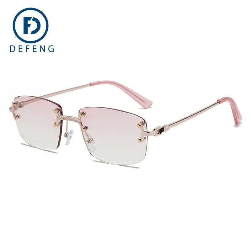 R&Z Trand - Rimless Gradient Sunglasses C1745 - c5 powder gold box asymptotic powder