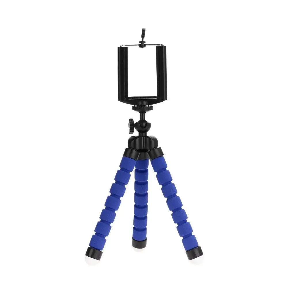R&z - Tripod For Phone Mobile Camera Holder Clip Smartphone M - Blue Tripod