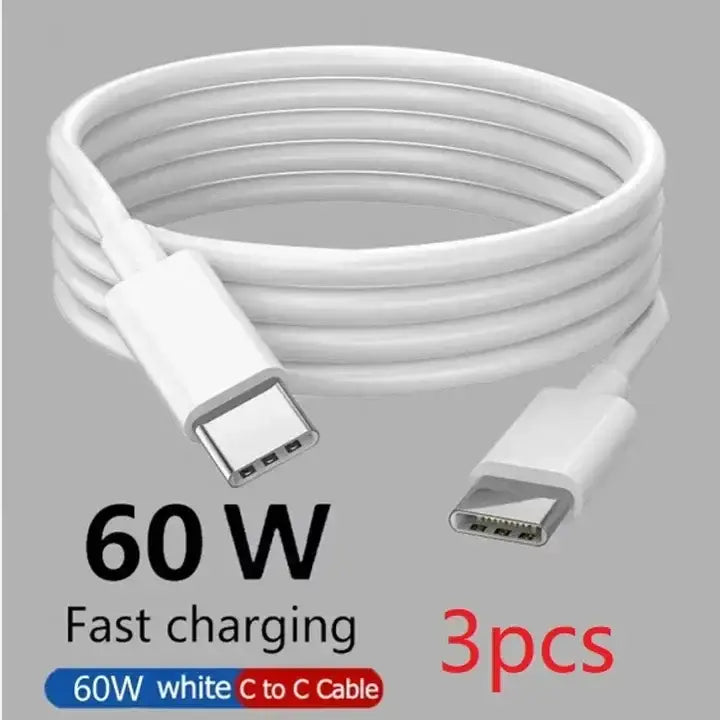 R&z - USB C Fabric 60W PD Fast Charging Charger Cable Supports for iPhone 16 15 Samsung Xiaomi Huawei Fast Charging
