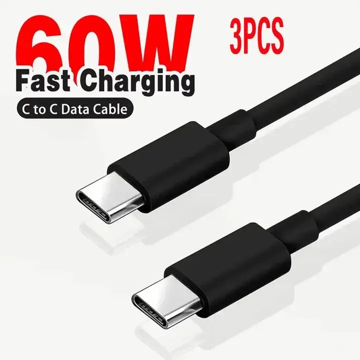 R&z - USB C Fabric 60W PD Fast Charging Charger Cable Supports for iPhone 16 15 Samsung Xiaomi Huawei Fast Charging