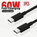 R&z - USB C Fabric 60W PD Fast Charging Charger Cable Supports for iPhone 16 15 Samsung Xiaomi Huawei Fast Charging