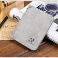 R&z - Wallet in Suede Leather - Grey